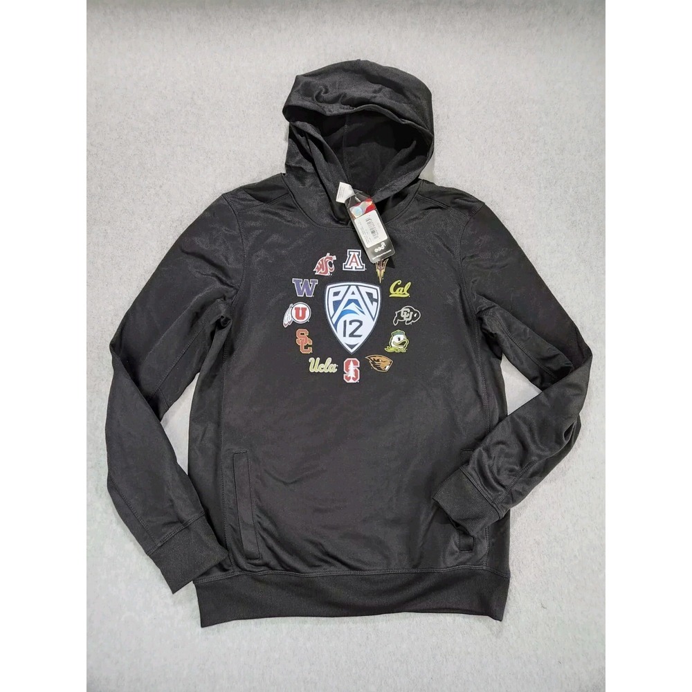 PAC 12 Conference Hoodie Youth Large 12/14 Black Football NCAA Team Logo Shirt